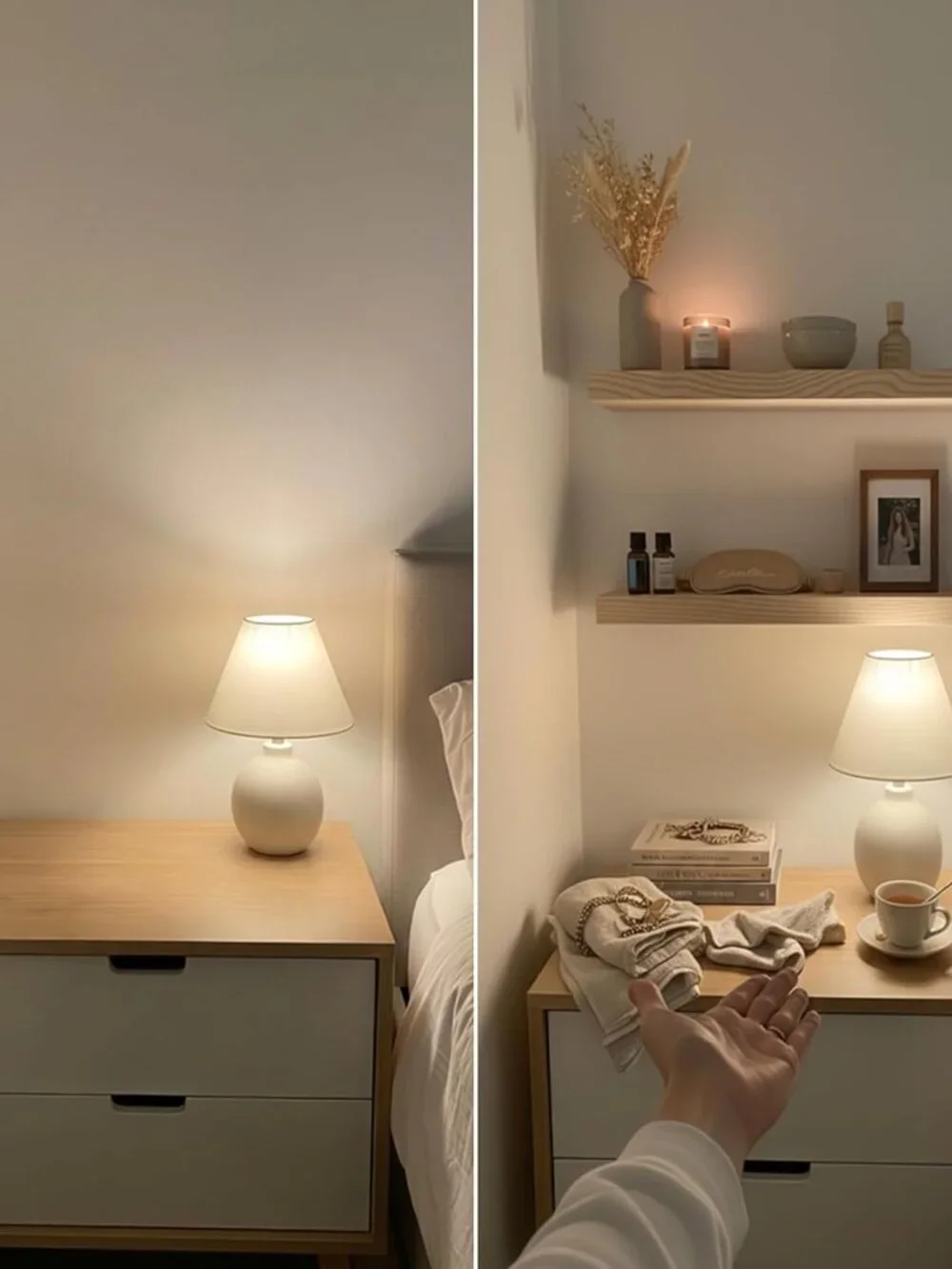 Moisture-Resistant 16 Inch Wooden Floating Shelves - Easy Installation Set